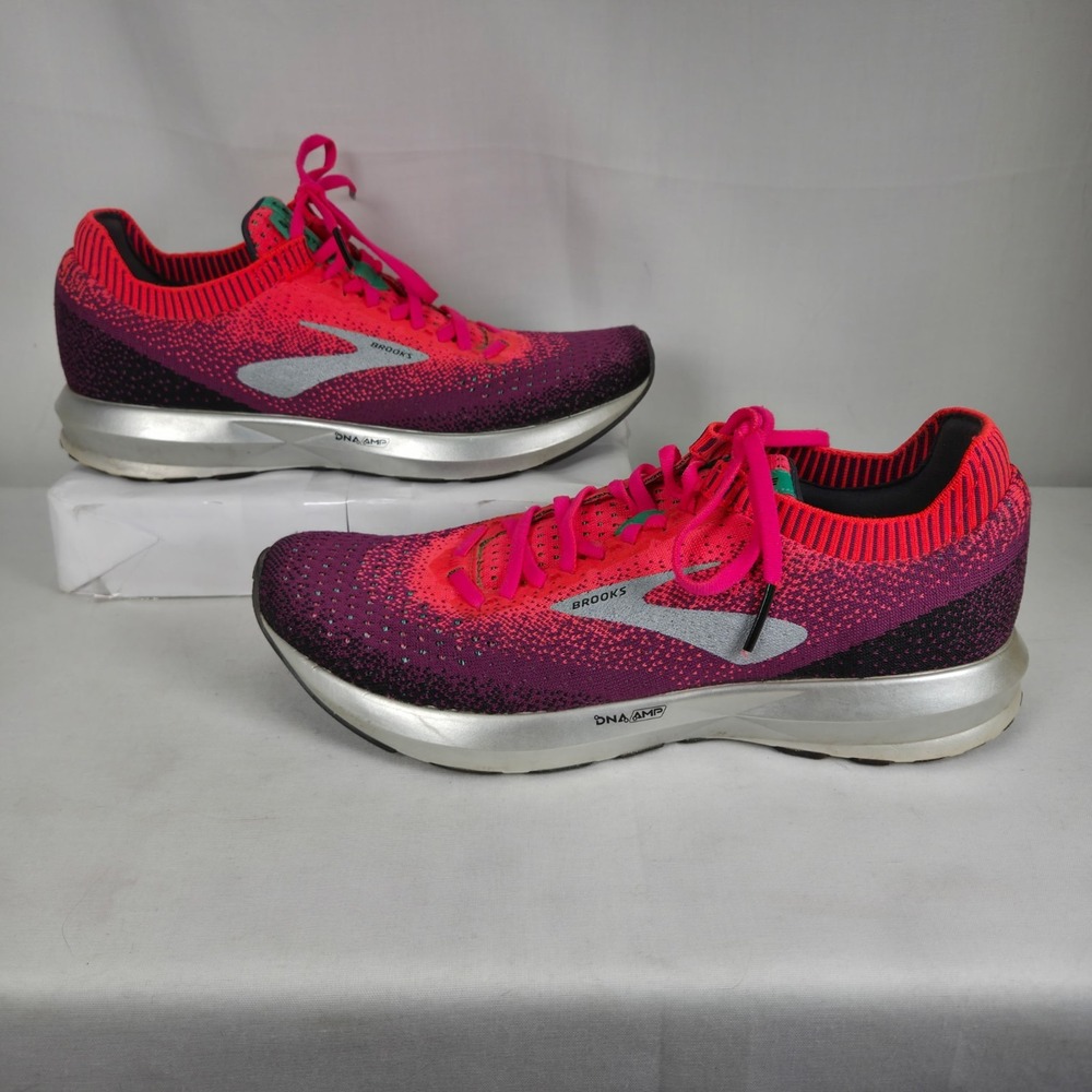 Brooks Levitate 2 Womens Running Shoes Pink Purple Silver Size US 10.5